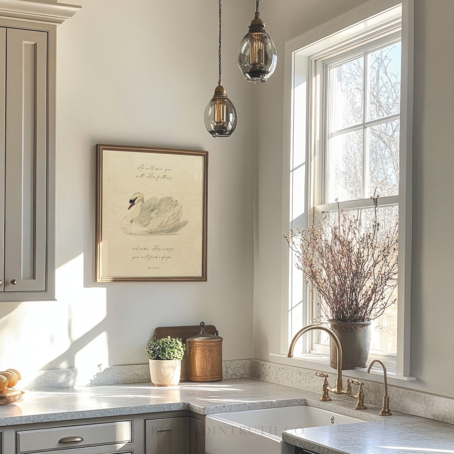 a kitchen with a sink and a window
