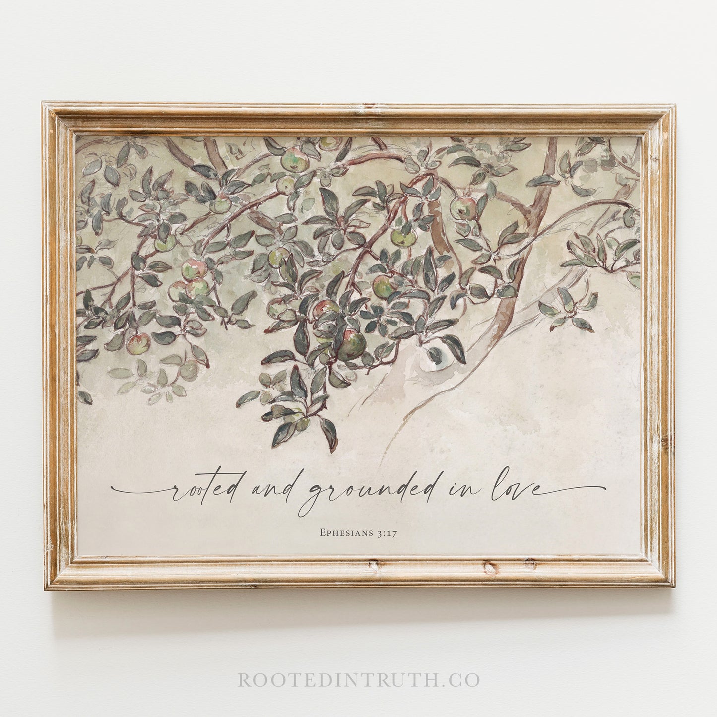 a painting hanging on a wall with a quote on it