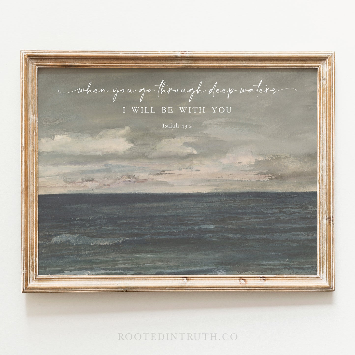 a painting with a bible verse on it