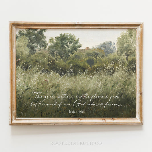 Grass Withers Landscape Art Print