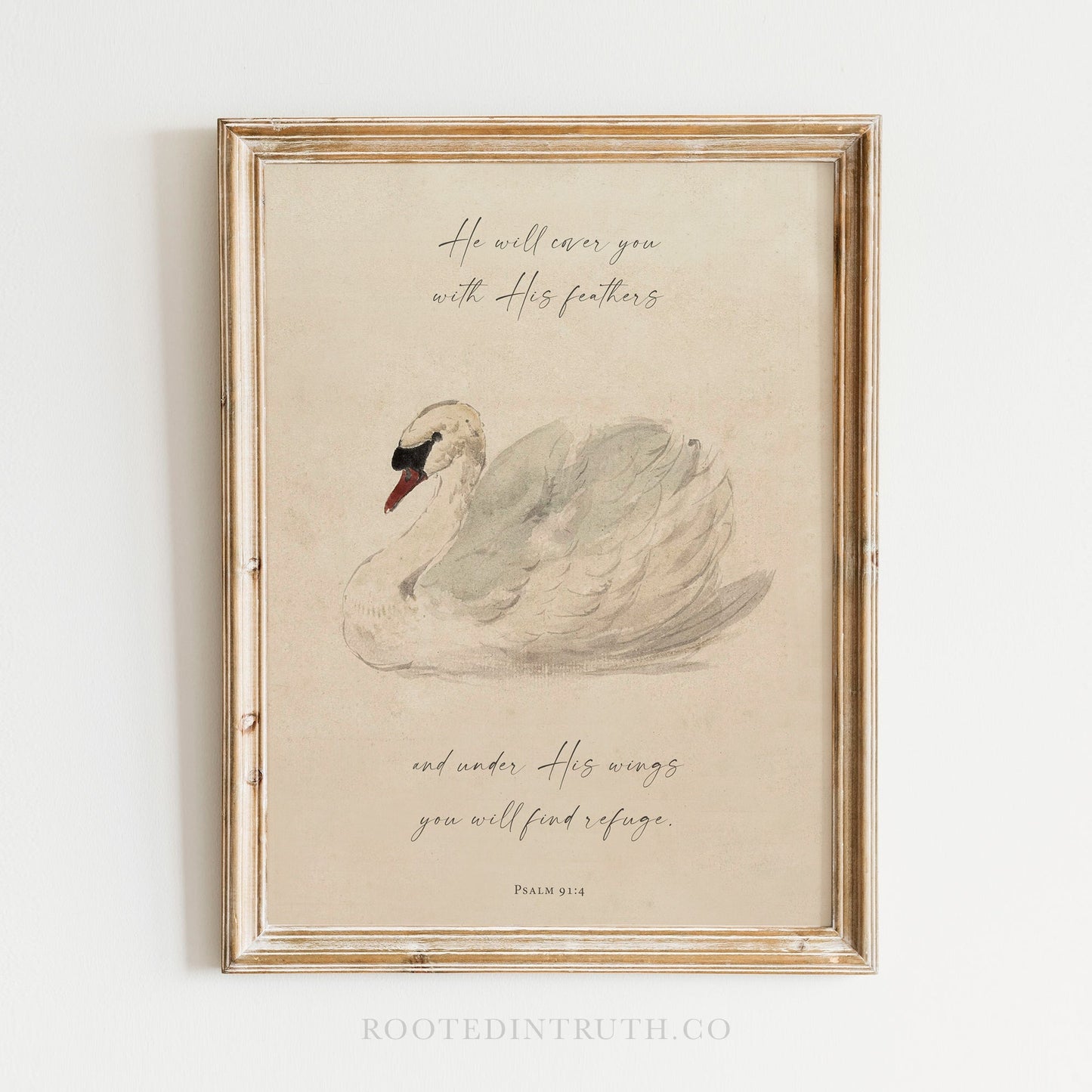 Under His Wings Wall Art Print