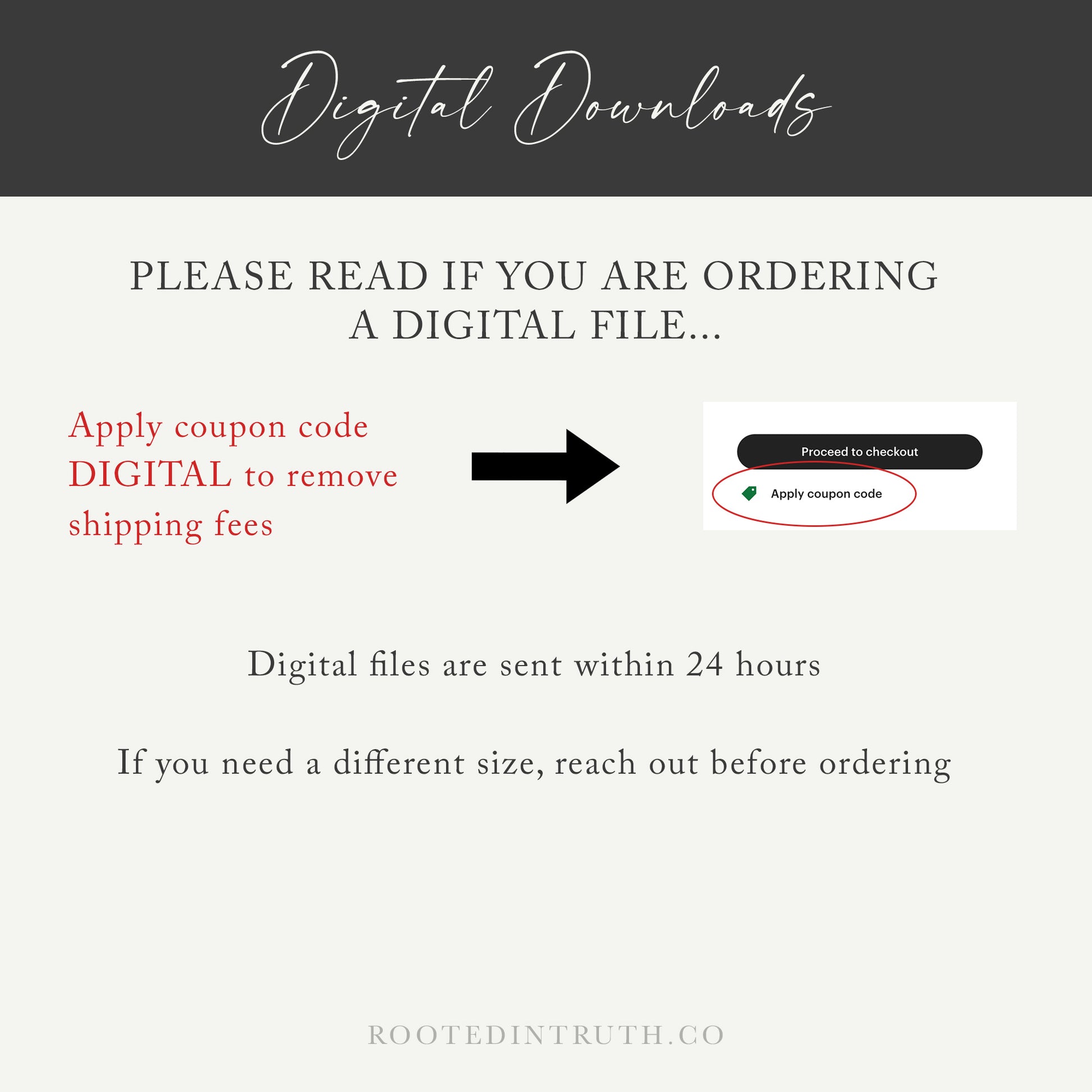 a black and white sign with a red arrow pointing to a digital file