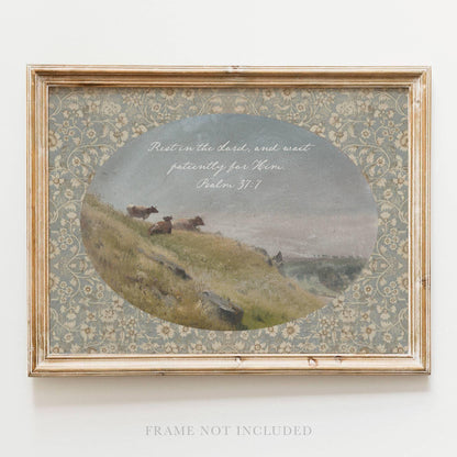 Rest in the Lord Christian Wall Art | Canvas & Scripture Print