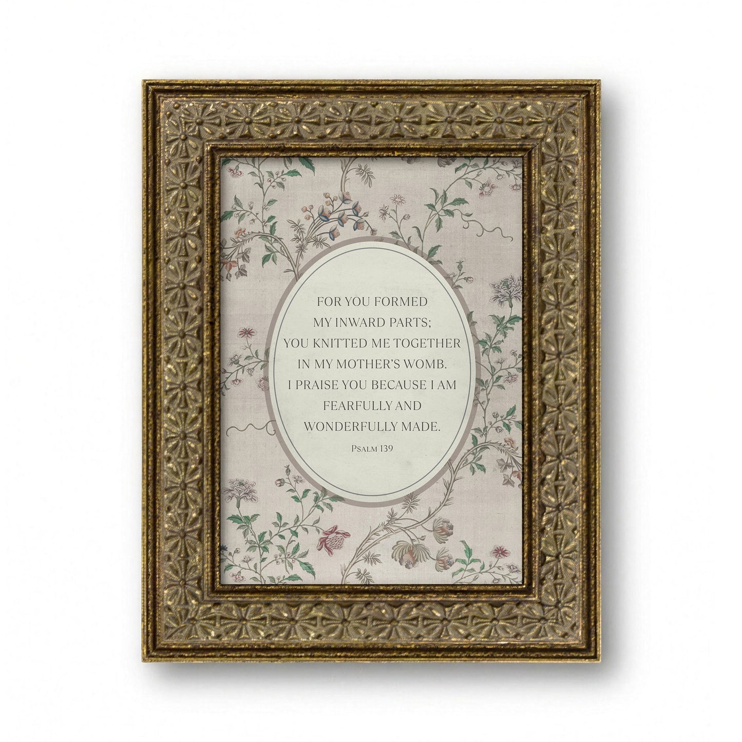 Wonderfully Made Christian Wall Art | Canvas & Scripture Print