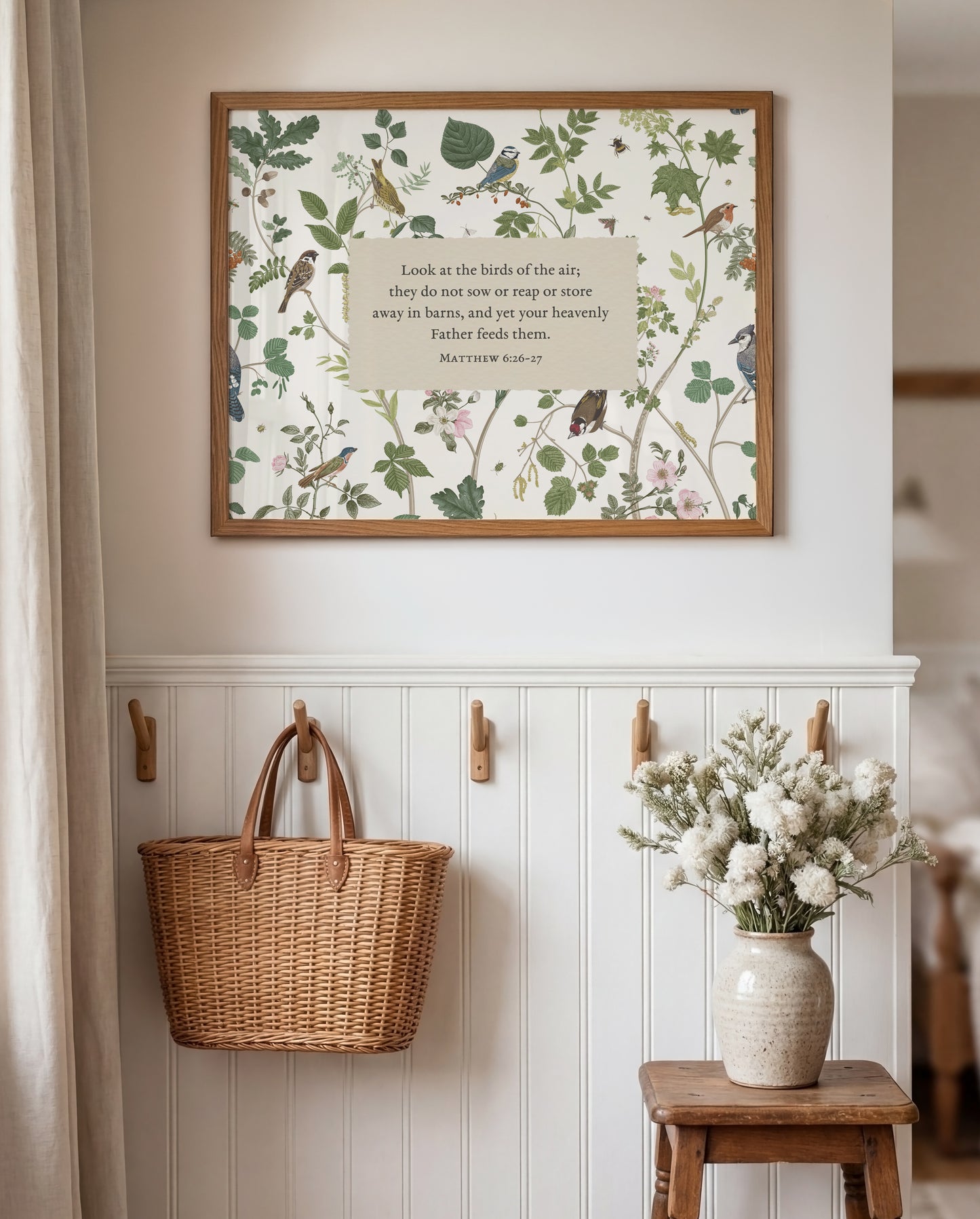 Look at the Birds Wall Art Print Canvas Christian