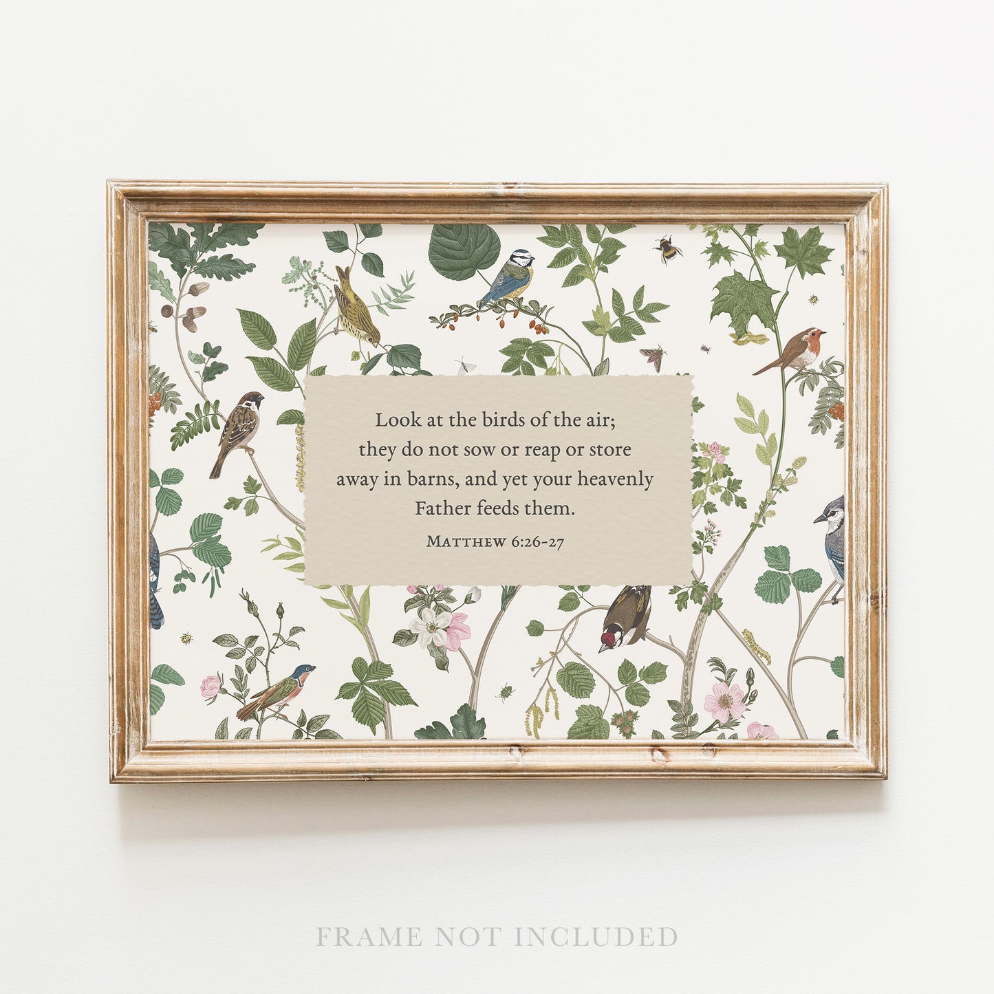 Look at the Birds Wall Art Print Canvas Christian