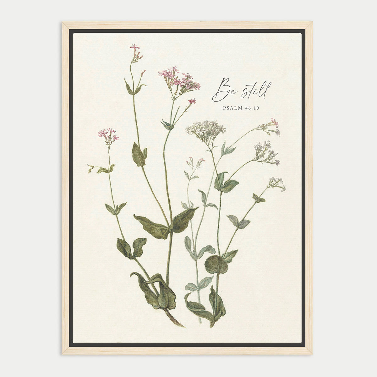 Be Still Botanical Art Print & Canvas