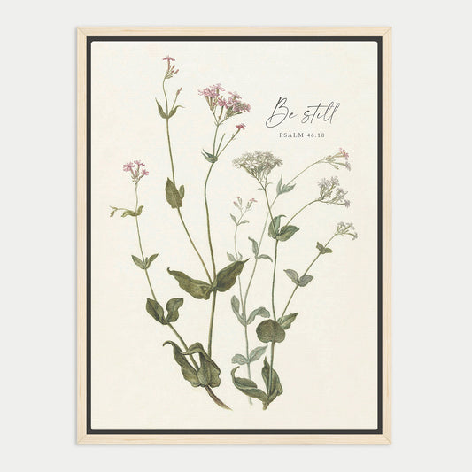 Be Still Botanical Art Print & Canvas