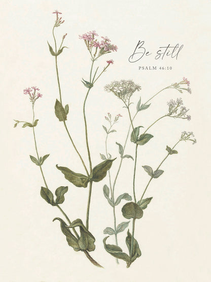 Be Still Botanical Art Print & Canvas