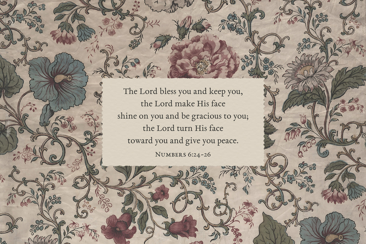 Bless and Keep You Floral Art Print & Canvas