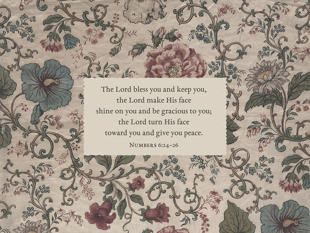 Bless and Keep You Floral Art Print & Canvas