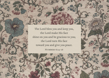 Bless and Keep You Floral Art Print & Canvas