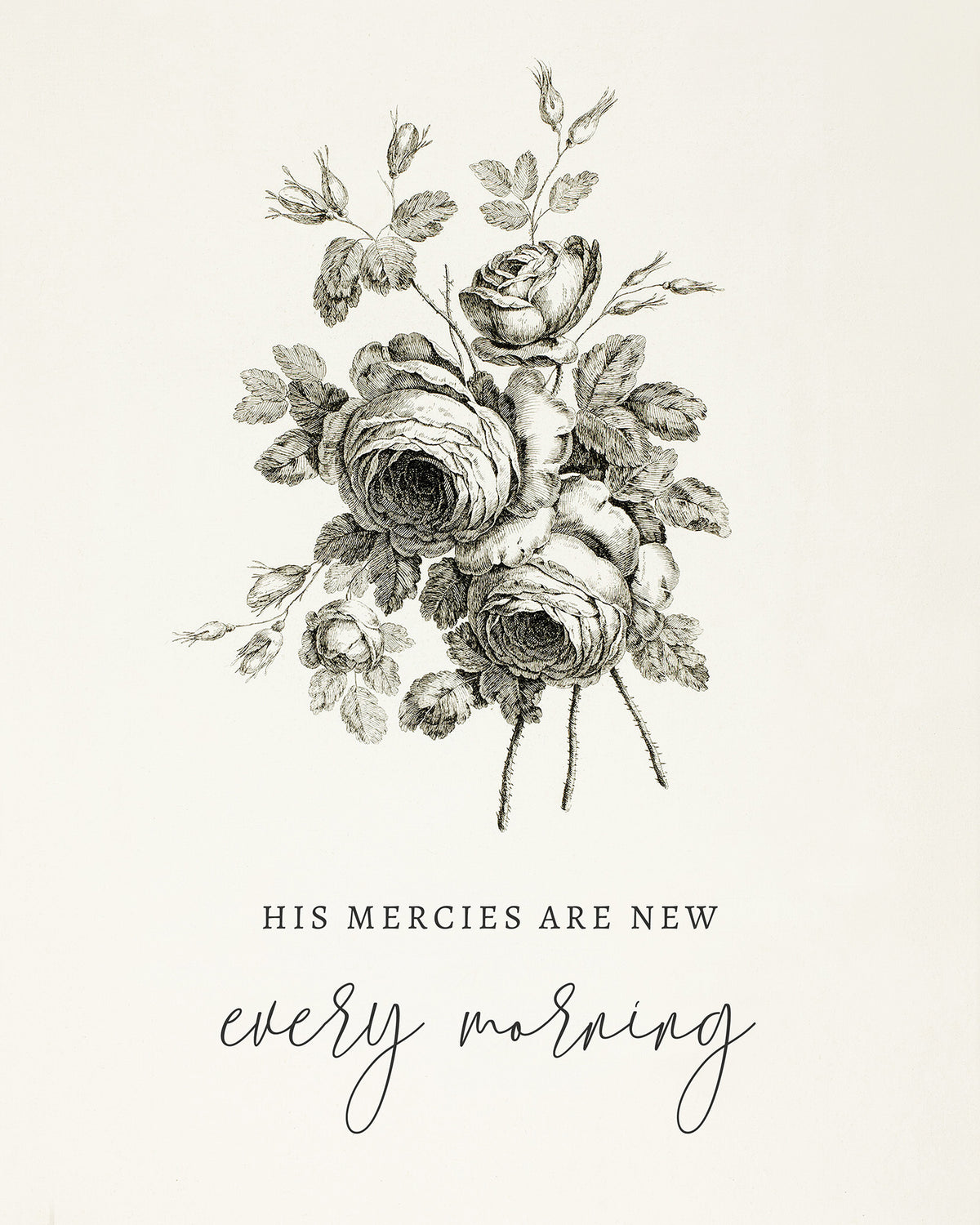His Mercies Are New Roses Art Print & Canvas