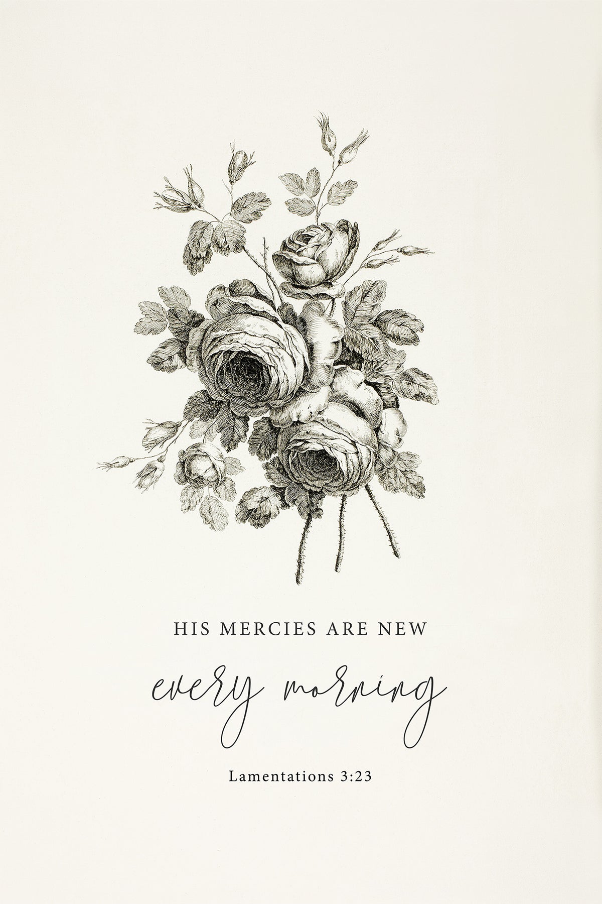 His Mercies Are New Roses Art Print & Canvas