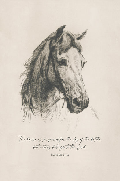 Horse is Prepared Art Print & Canvas