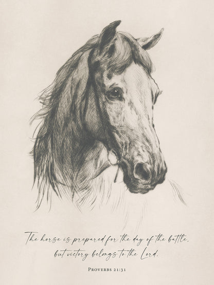 Horse is Prepared Art Print & Canvas