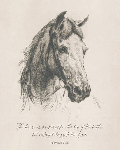 Horse is Prepared Art Print & Canvas