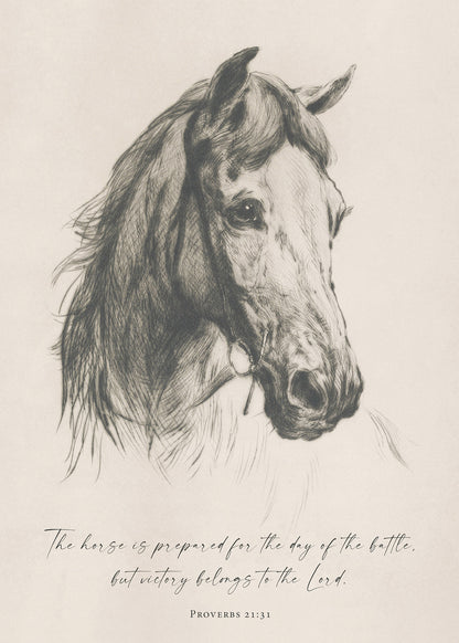 Horse is Prepared Art Print & Canvas