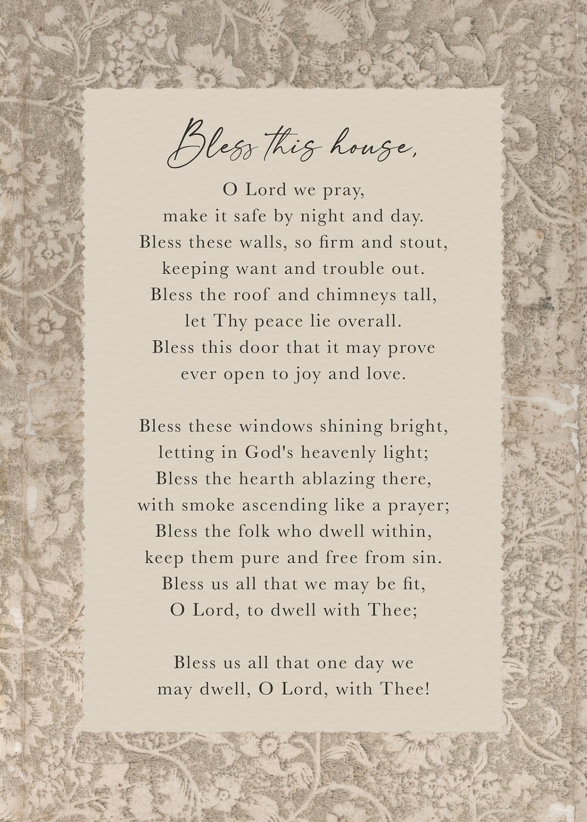 House Blessing Art Print & Canvas