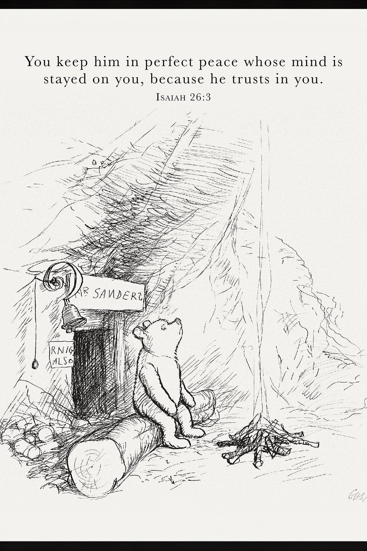 Pooh Perfect Peace Art Print & Canvas