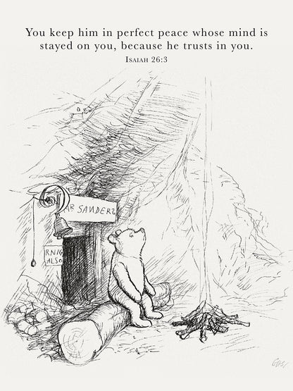 Pooh Perfect Peace Art Print & Canvas