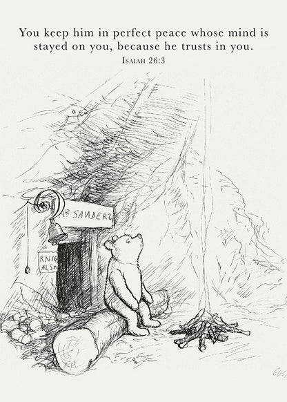 Pooh Perfect Peace Art Print & Canvas