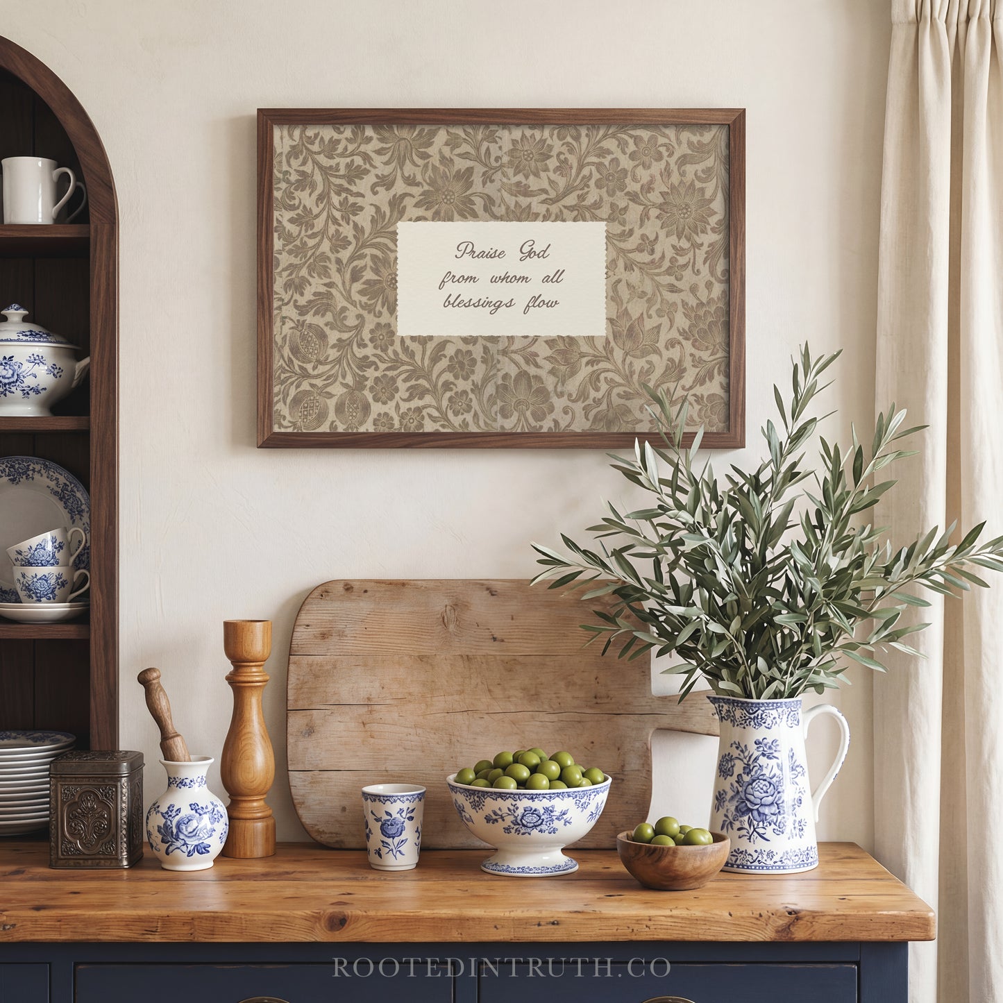 Blessings Flow Christian Wall Art | Canvas & Scripture Print