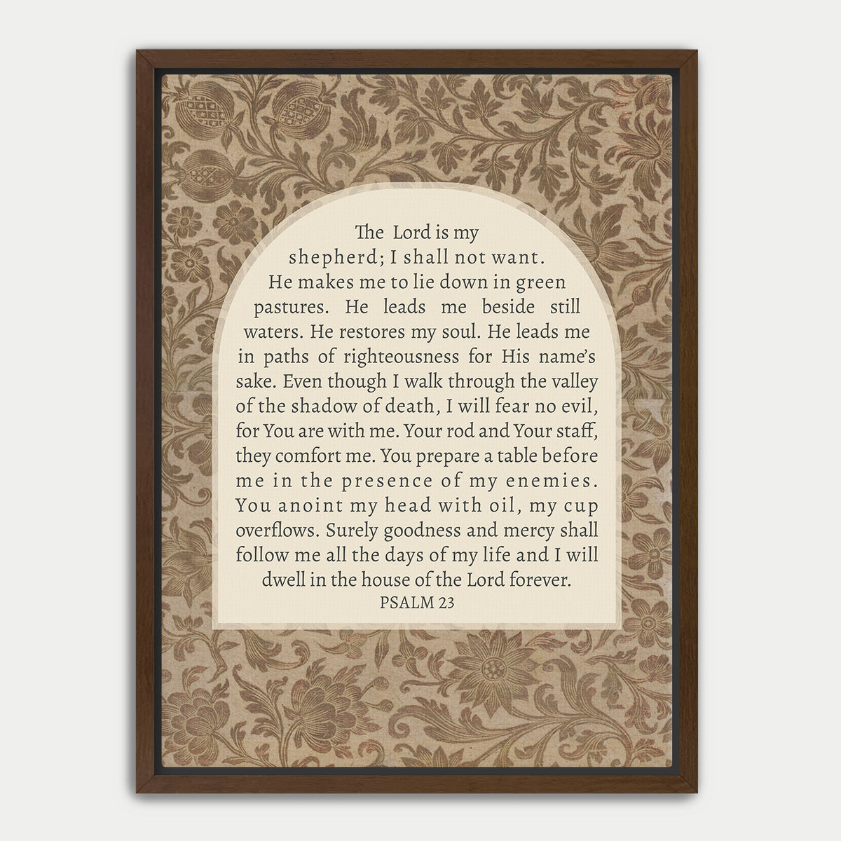 Psalm 23 Textile Art Print & Canvas