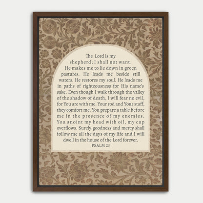 Psalm 23 Textile Art Print & Canvas