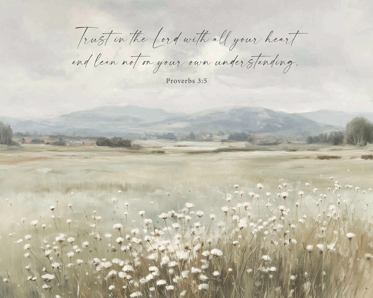 Trust in the Lord Landscape Art Print & Canvas