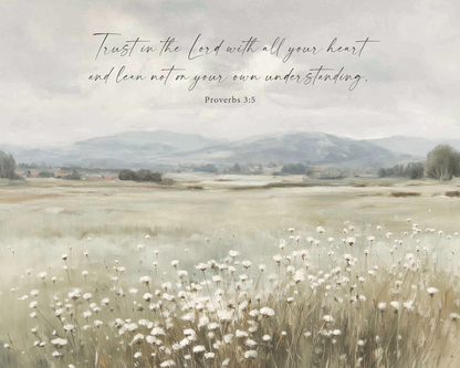 Trust in the Lord Landscape Art Print & Canvas