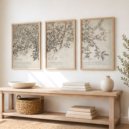 The Way, Truth and Life Christian Wall Art | Canvas & Scripture Print