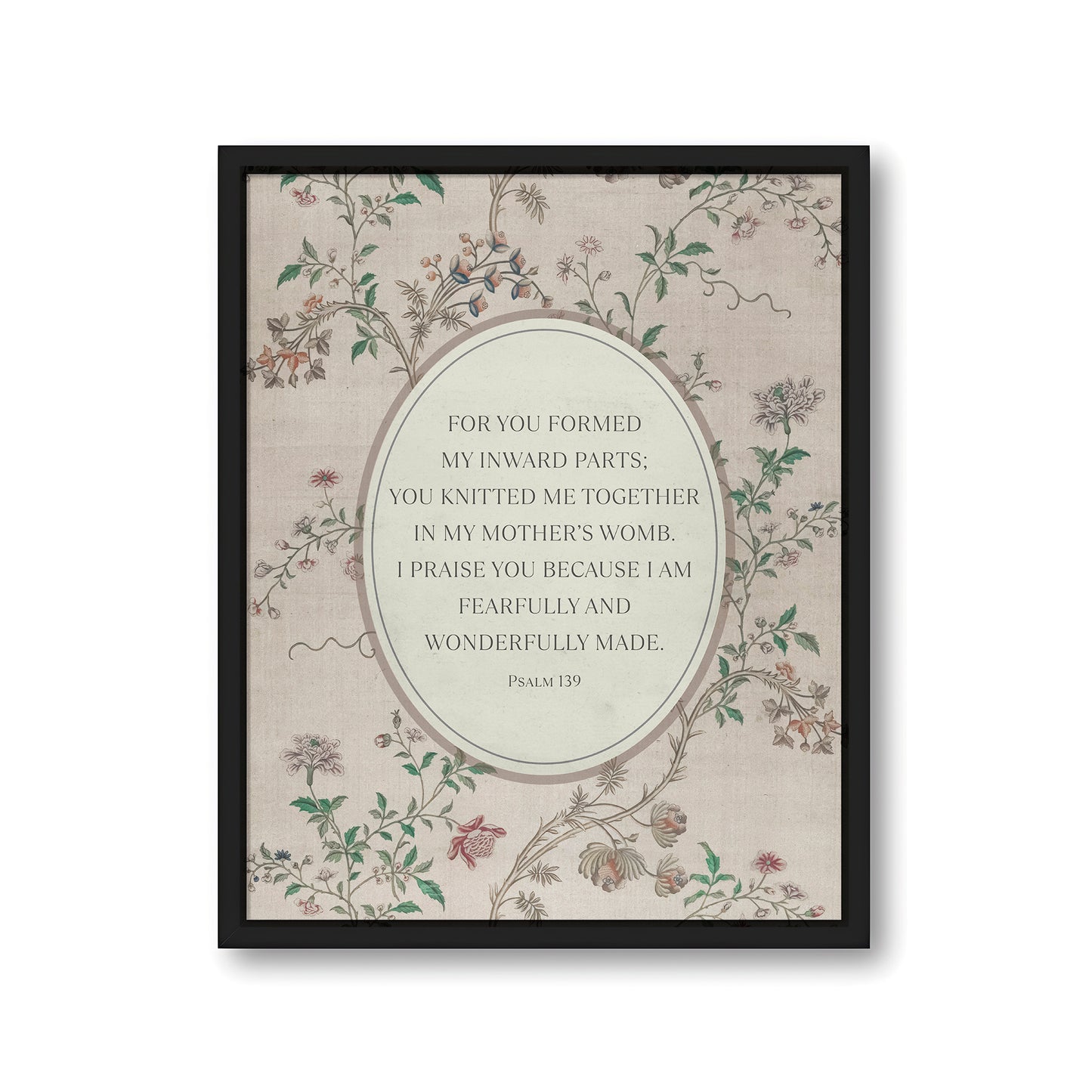Wonderfully Made Christian Wall Art | Canvas & Scripture Print