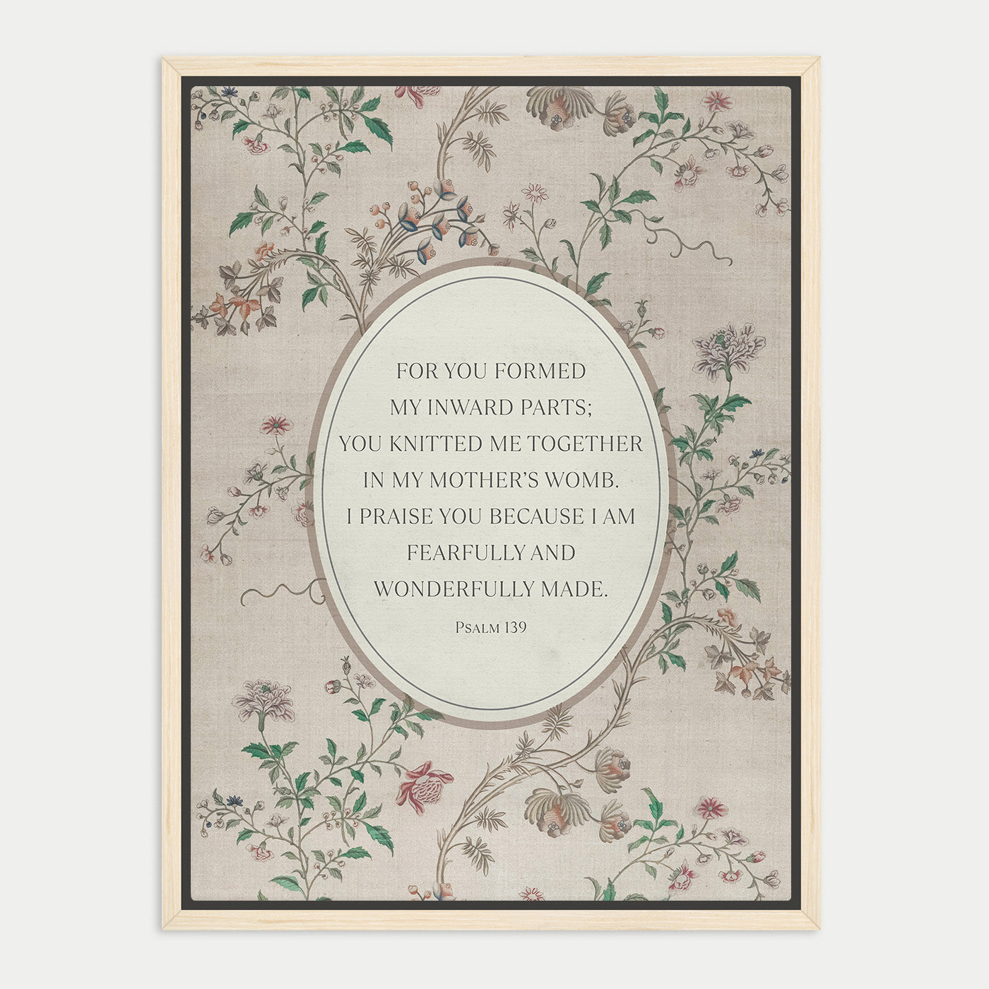Wonderfully Made Christian Wall Art | Canvas & Scripture Print