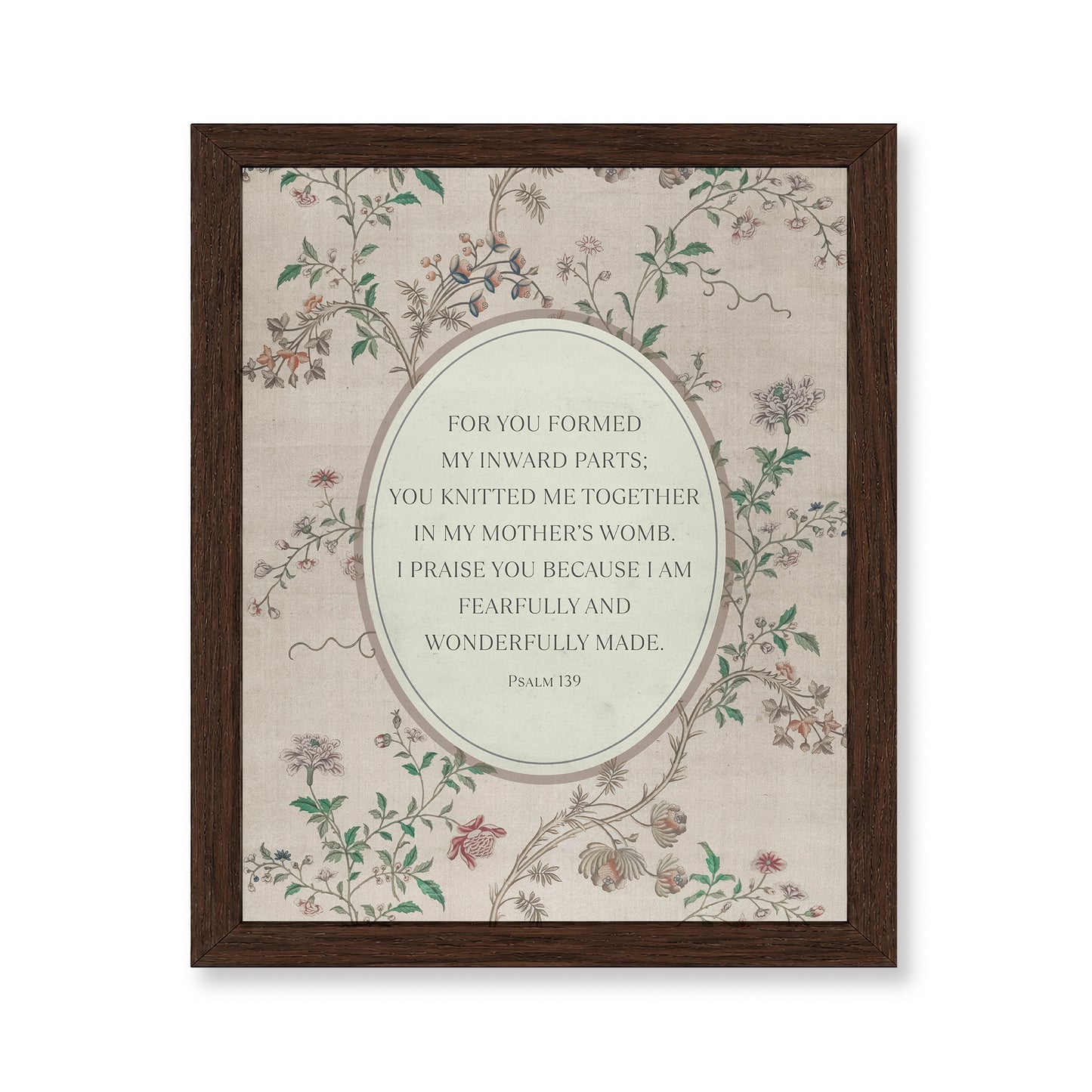 Wonderfully Made Christian Wall Art | Canvas & Scripture Print
