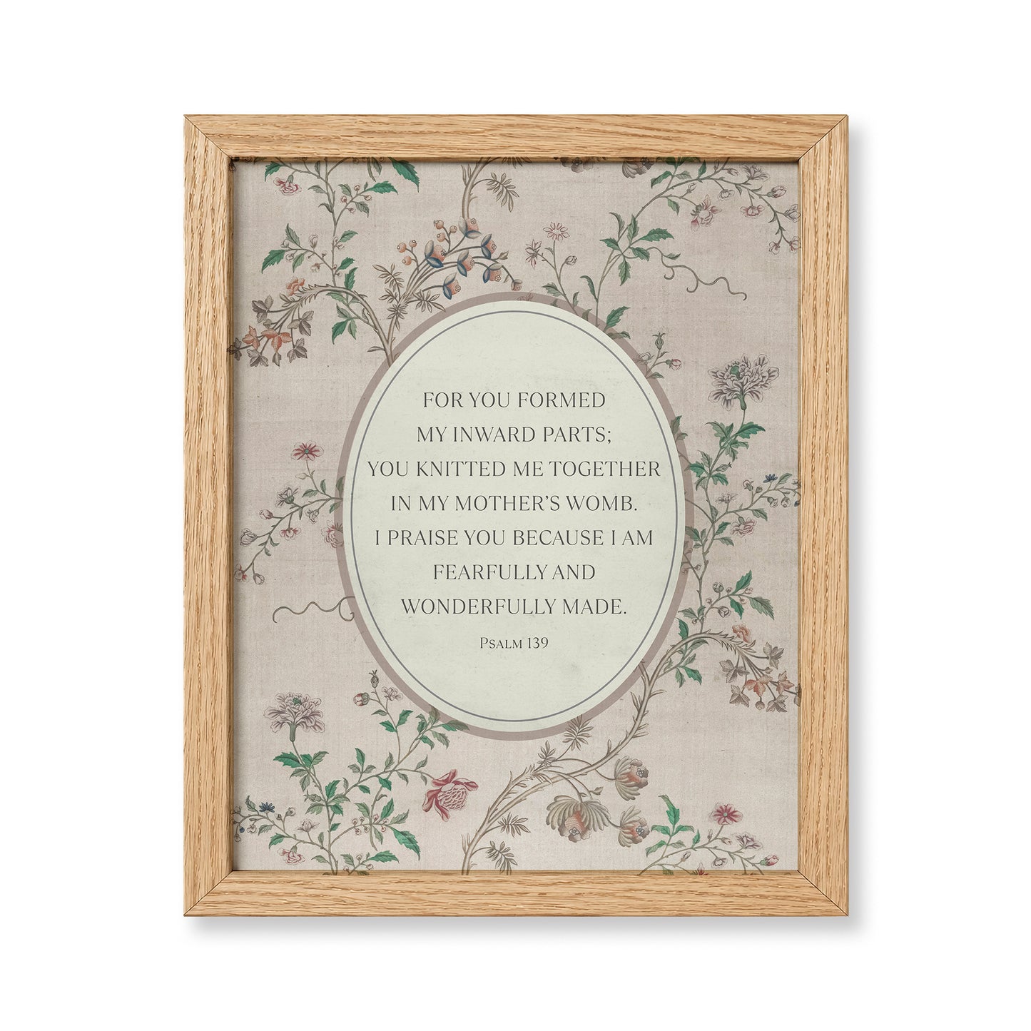 Wonderfully Made Christian Wall Art | Canvas & Scripture Print