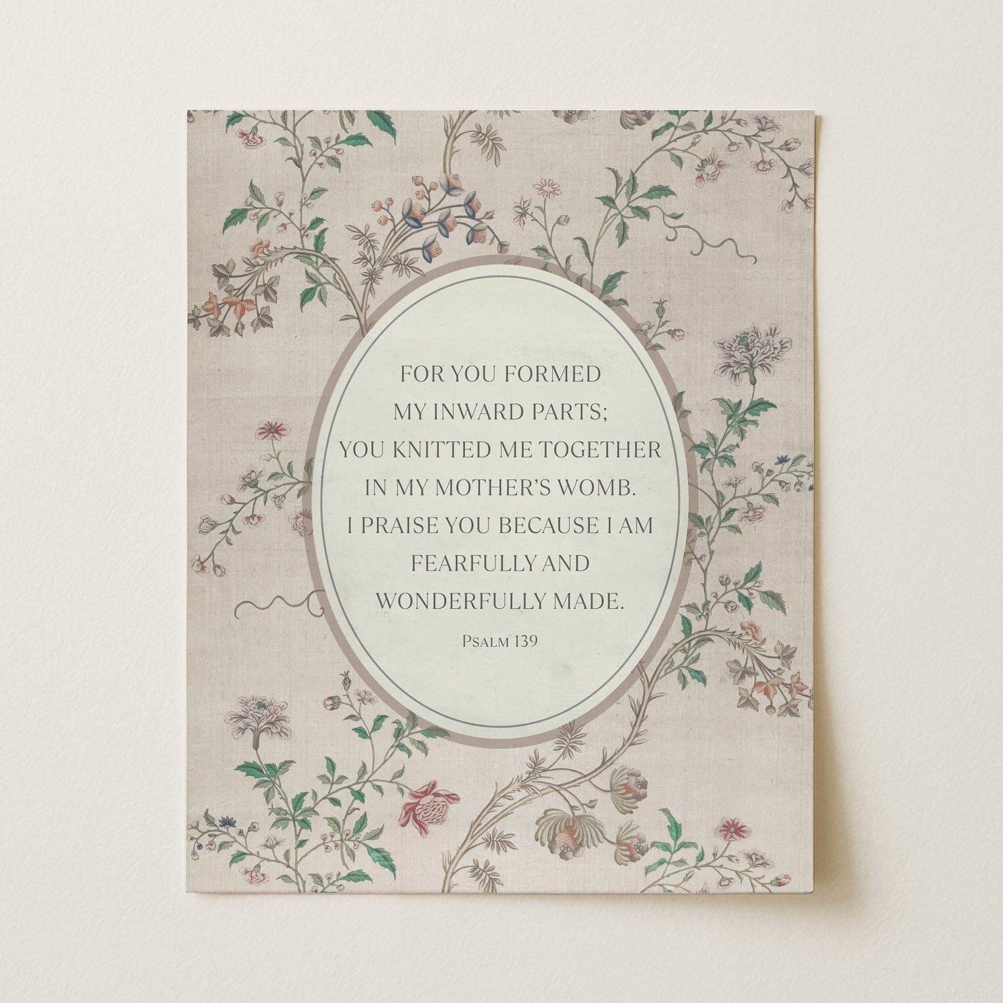 Wonderfully Made Christian Wall Art | Canvas & Scripture Print