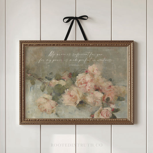 a painting hanging on the wall of a room